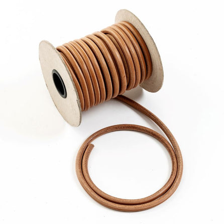 Natural leather round laces diameter 8mm