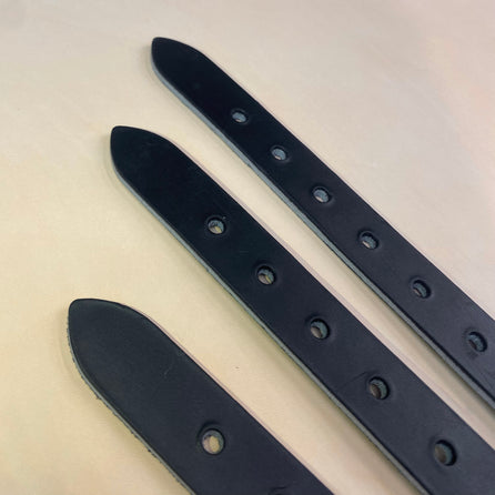 set of 10 della stretched chocolate equestrian straps