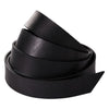 lanière de cuir demi dosset 220x4cm aniline niagara harnachement roulée noir