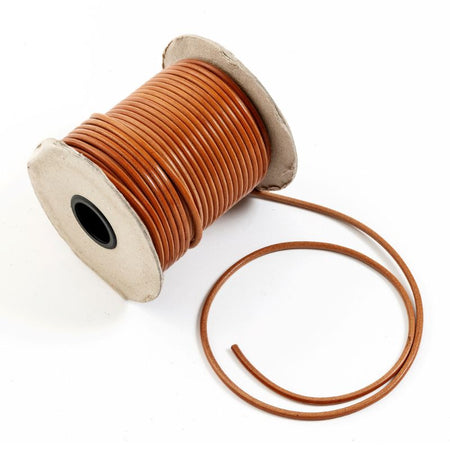 Natural leather round rope diameter 6mm