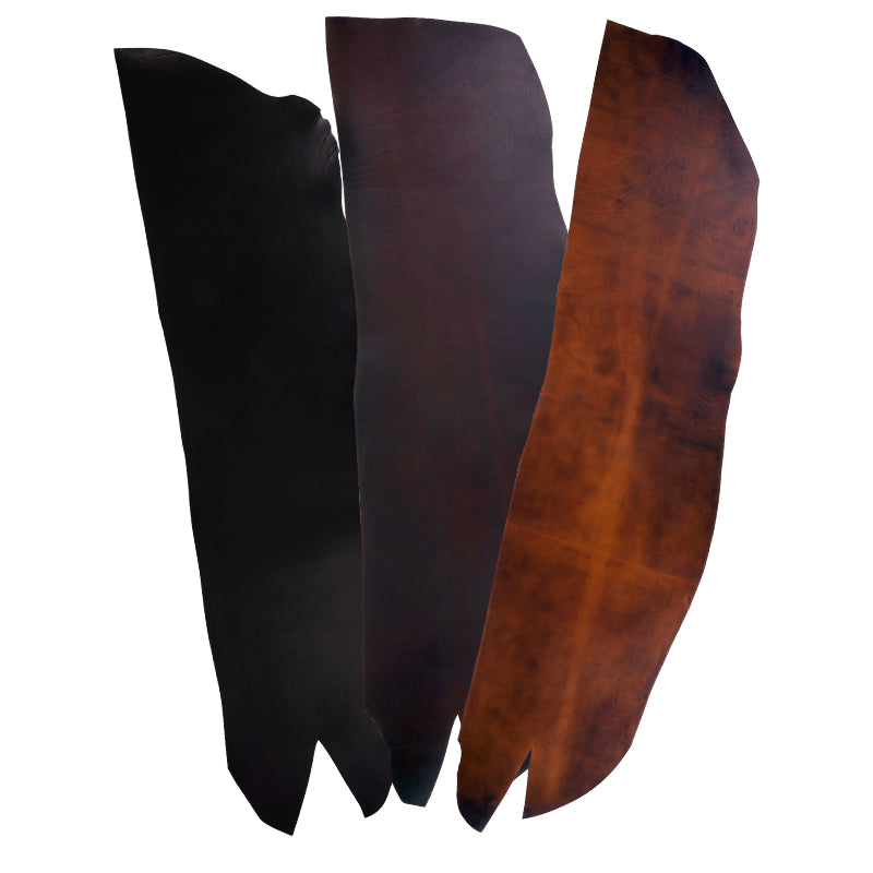 demi dosset aniline della harnachement 3 teintes
