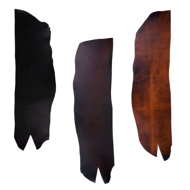 demi dosset aniline della harnachement teintés